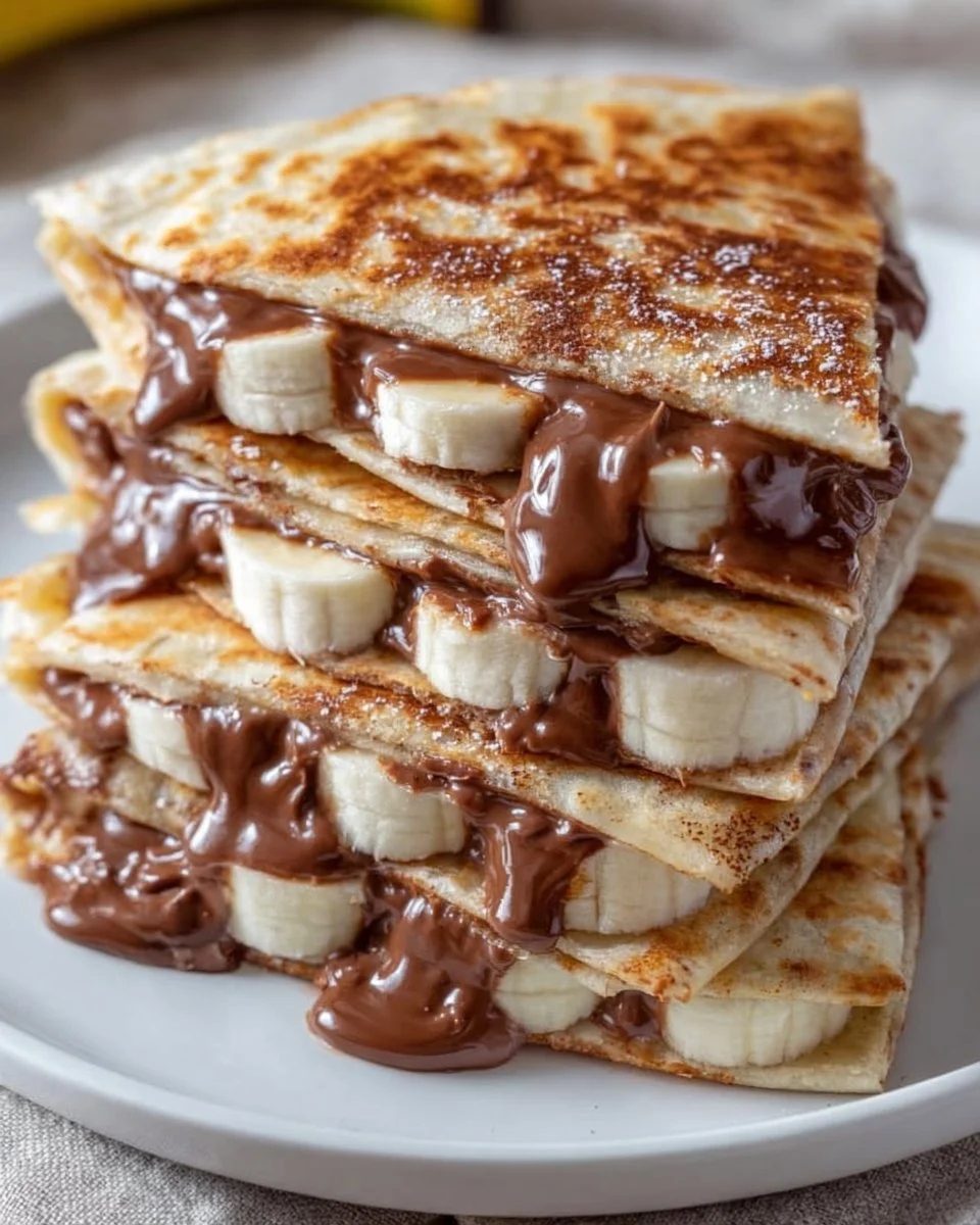 Banana Nutella Cinnamon Quesadillas