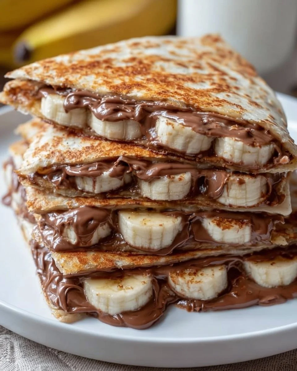 Banana Nutella Cinnamon Quesadillas