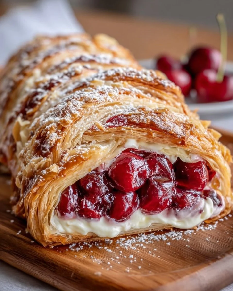 Braided Cherry Danish Pastry