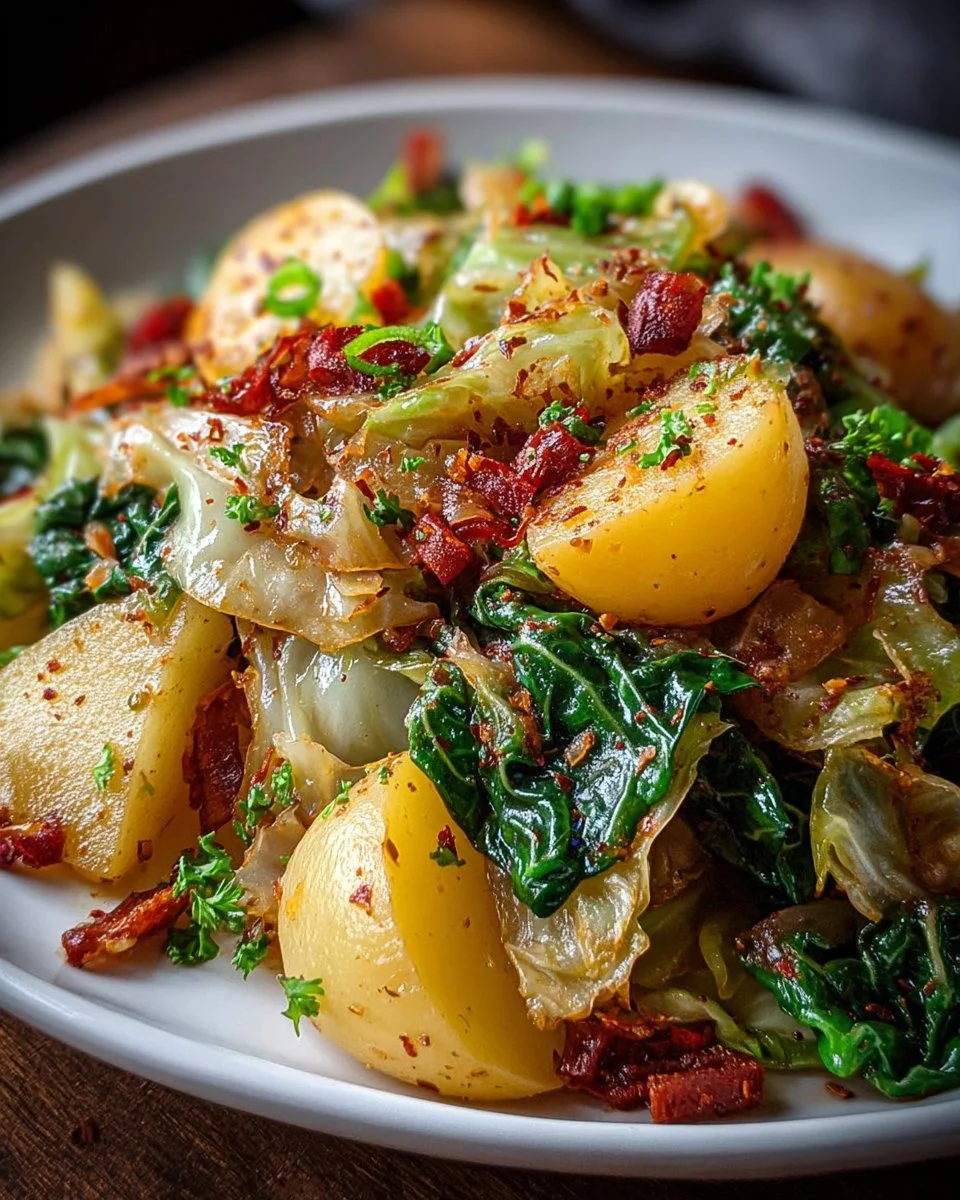 Braised Cabbage With Potatoes and Chili