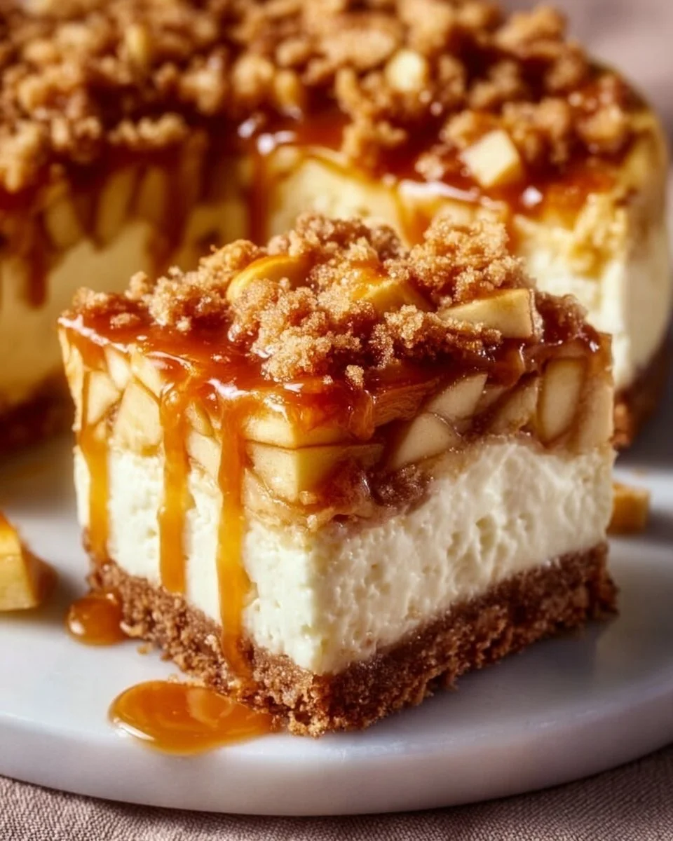 Caramel Apple Cheesecake Bars