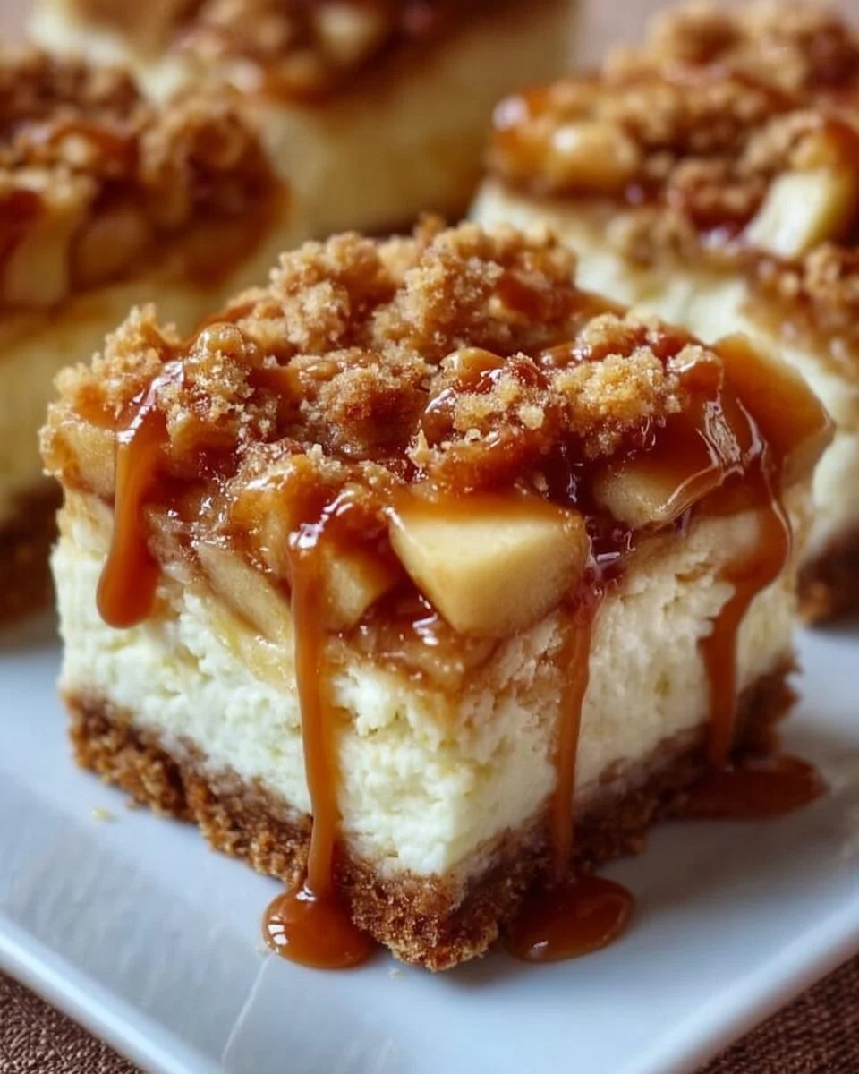 Caramel Apple Cheesecake Bars