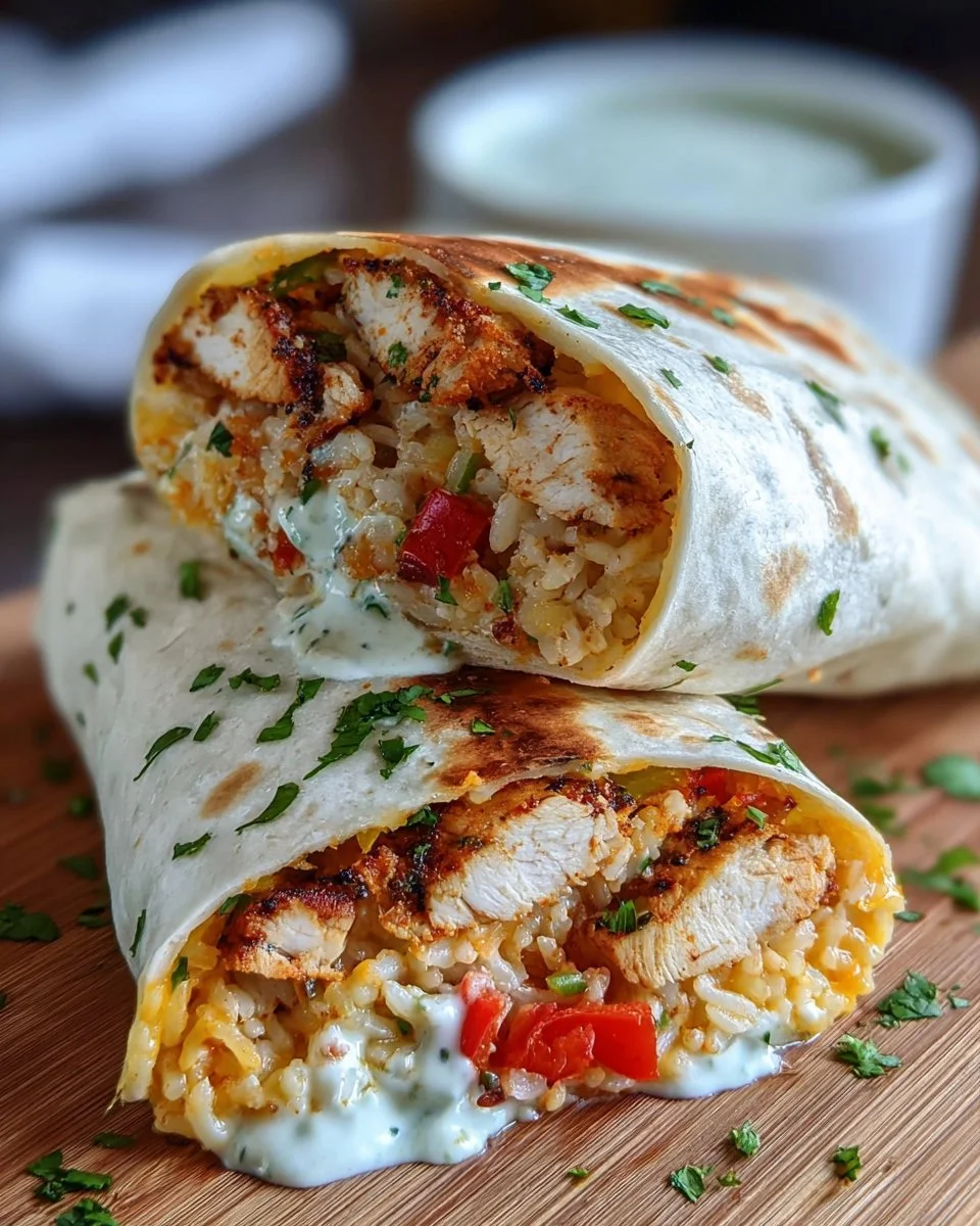Chicken Bell Pepper Burritos