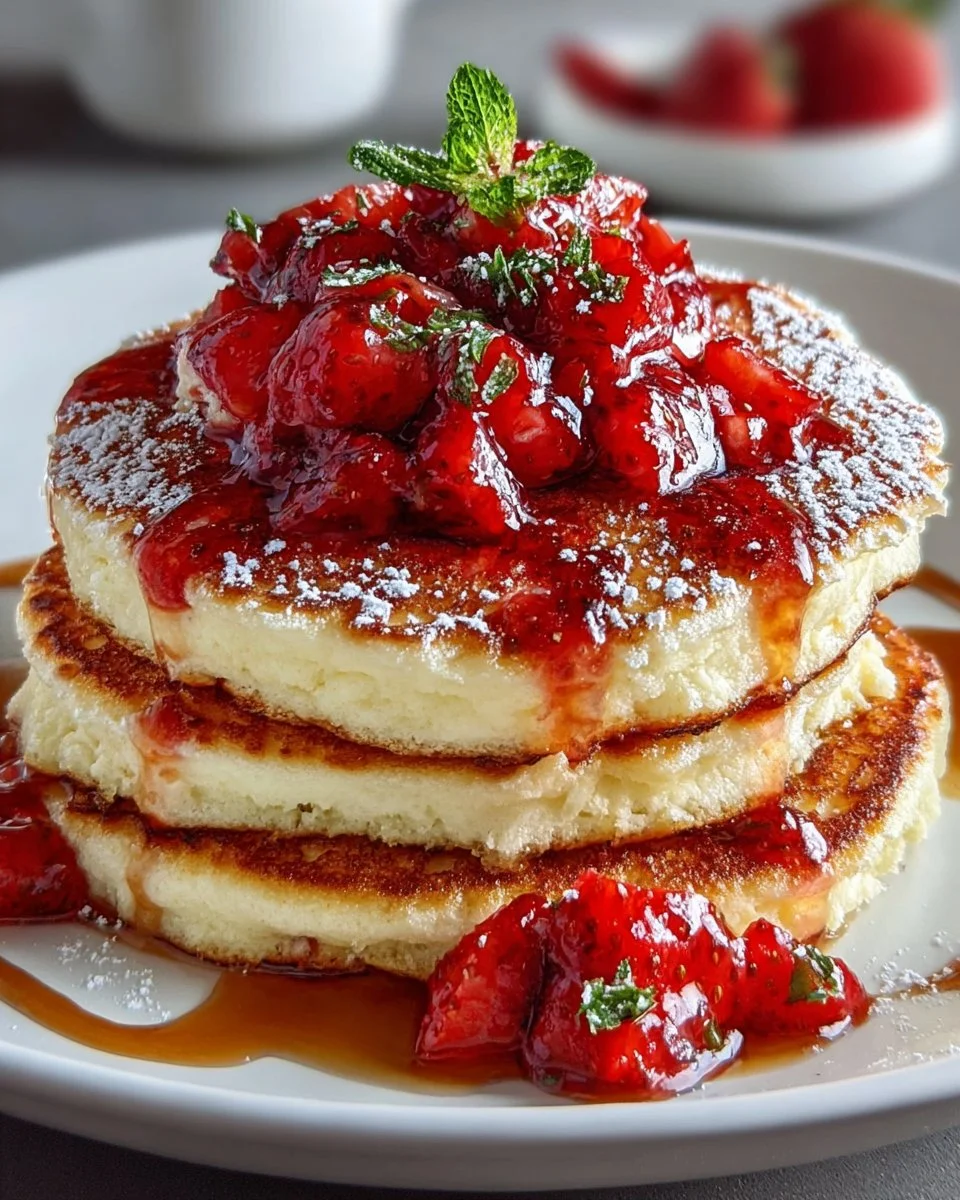 Cottage Cheese Pancakes Strawberry