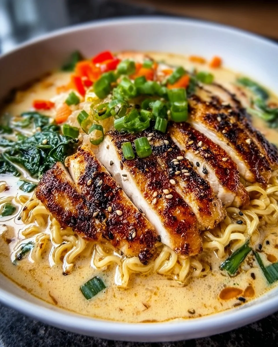 Creamy Garlic Chicken Ramen