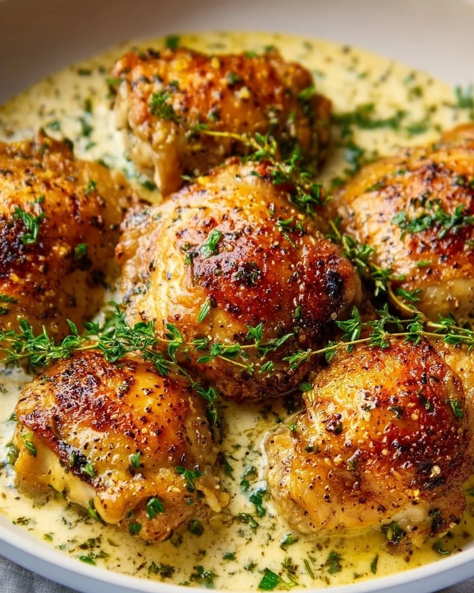 Creamy Garlic Chicken Thighs (Restaurant-Style, 30 Minutes)