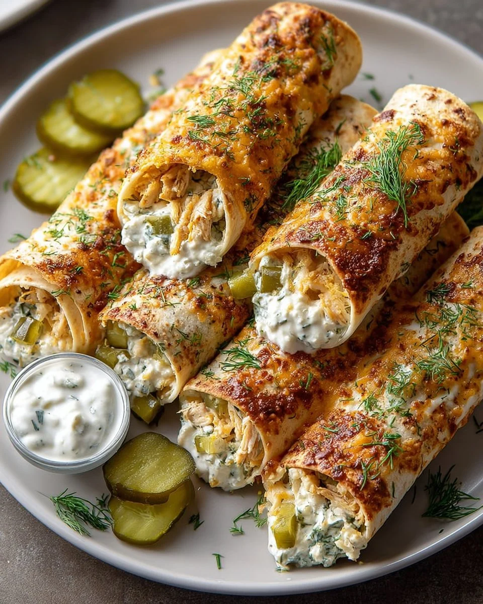 Dill Pickle Ranch Chicken Taquitos