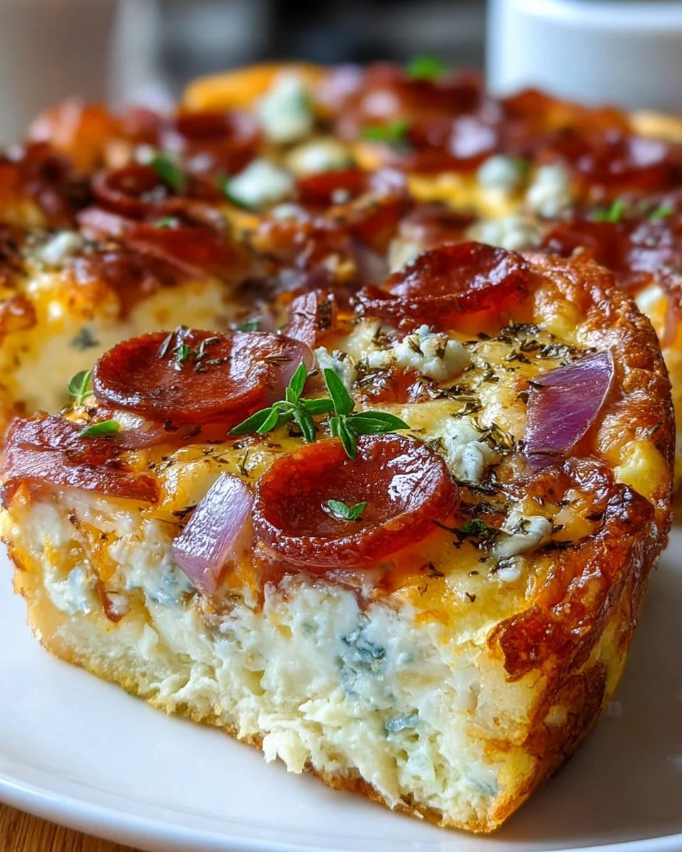 High-Protein Pizza Breakfast Casserole