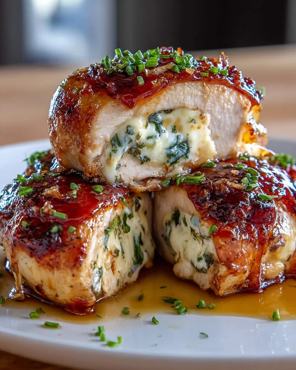 Hot Honey Ricotta Stuffed Chicken