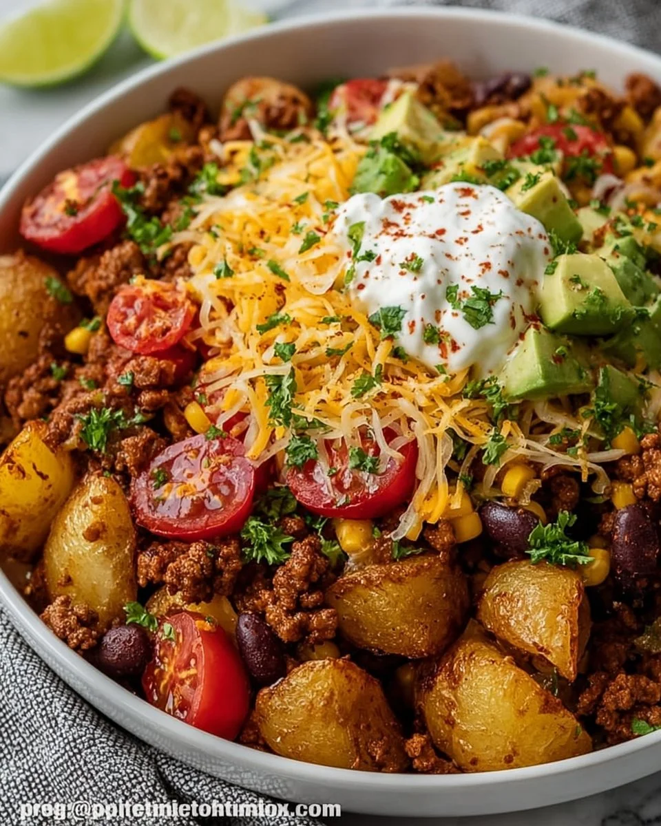 Loaded Potato Taco Bowl
