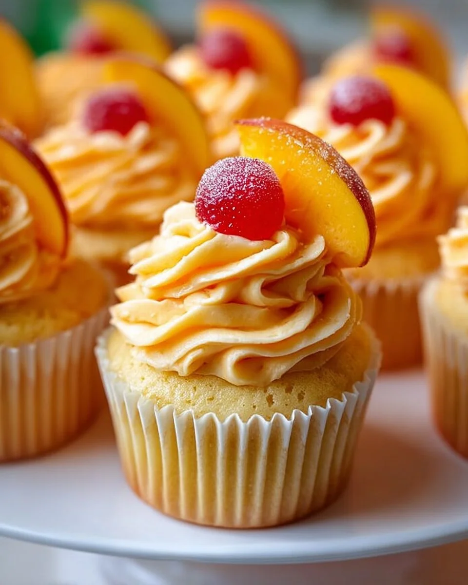 Peach Bellini Cupcakes