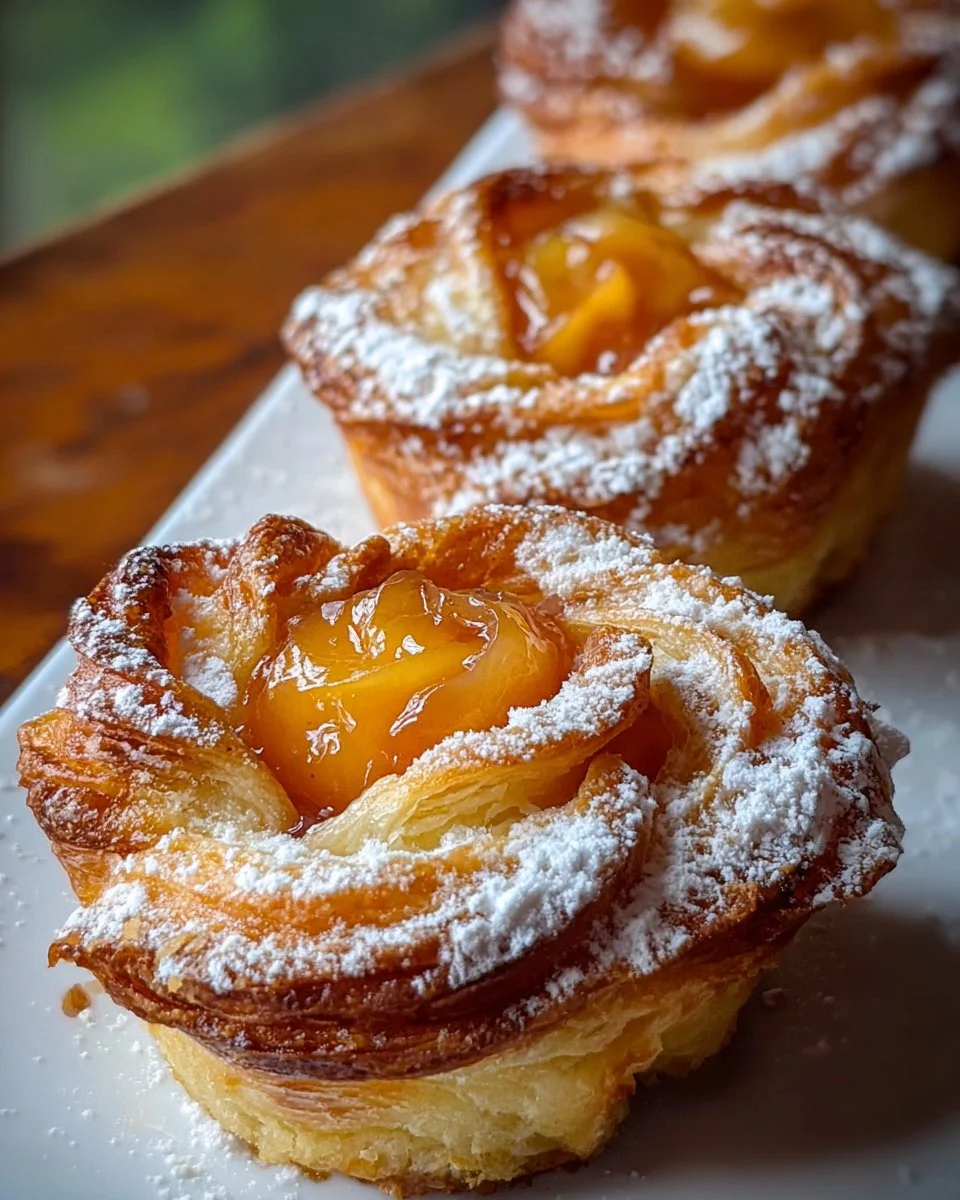 Peach Pie Cruffins