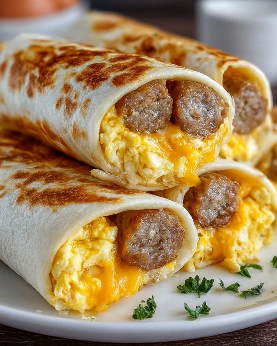 Sausage Egg and Cheese Breakfast Roll-Ups