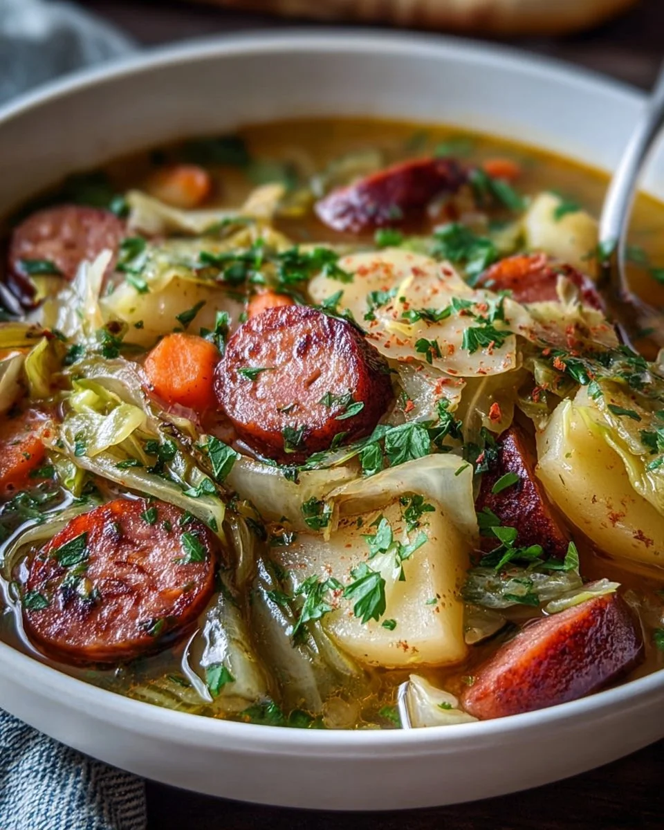 Sausage, Potato and Cabbage Soup