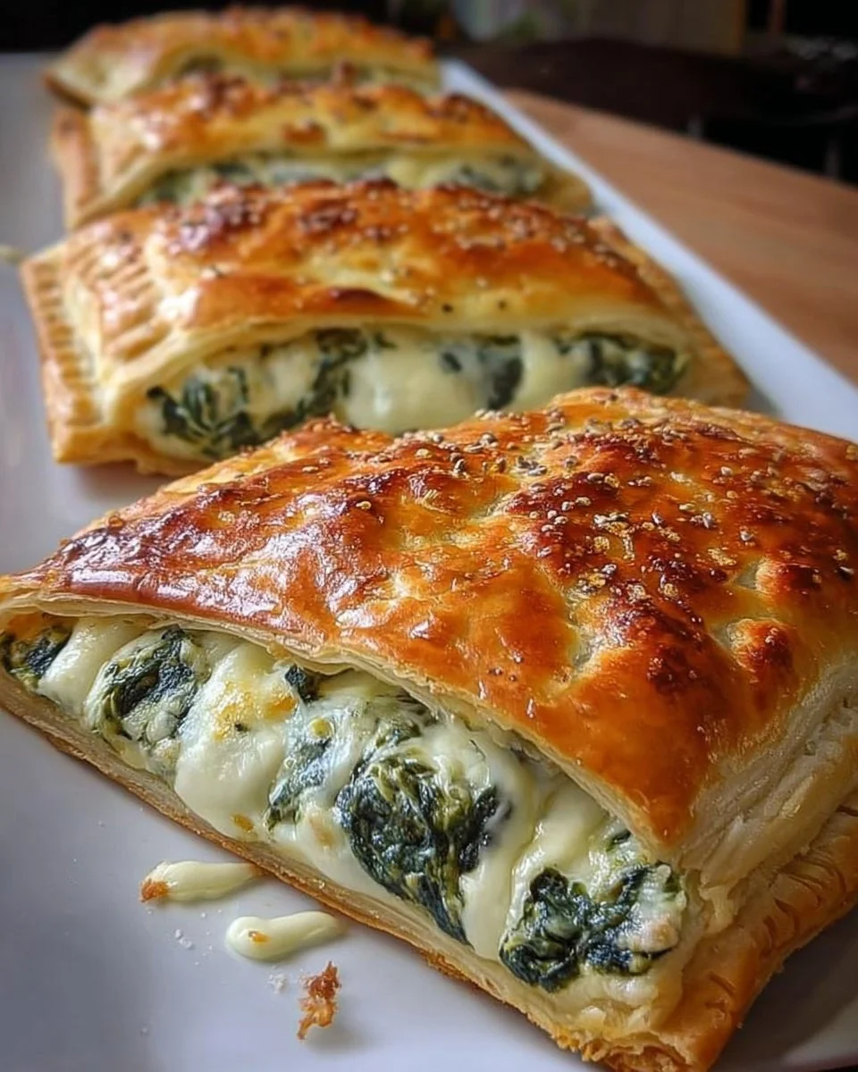 Cheese and Spinach Stuffed Pastry