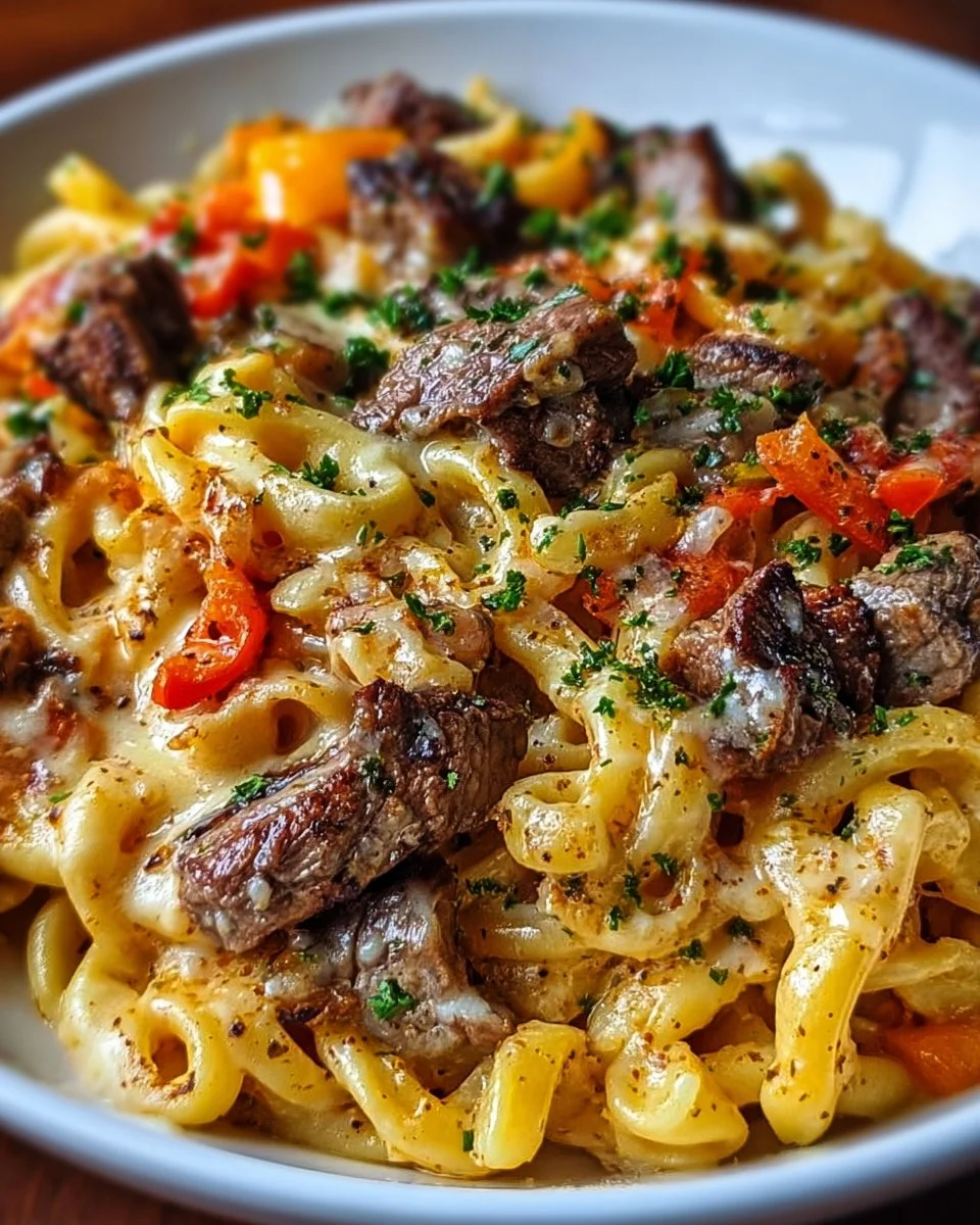 Cheesy Steak Pasta