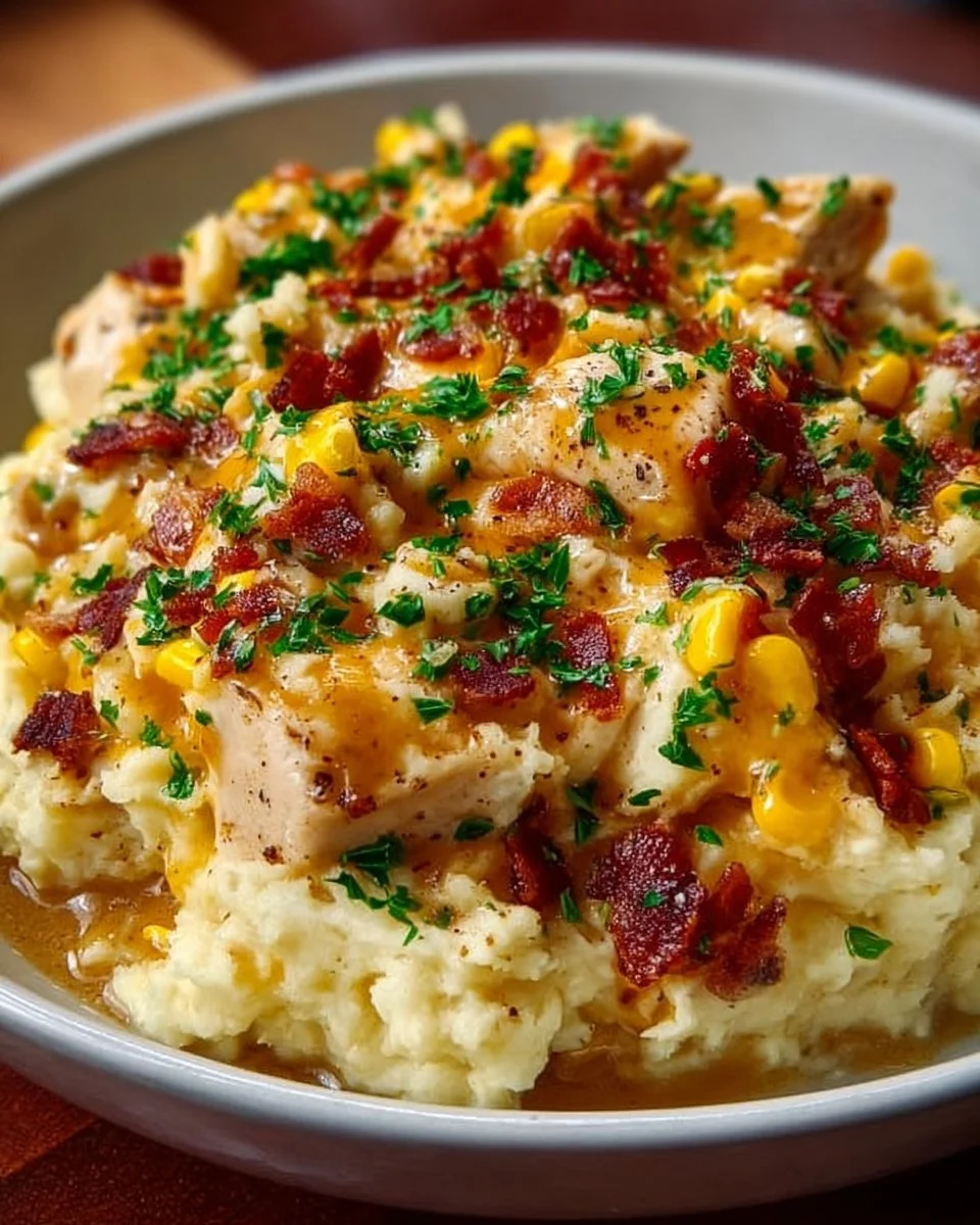 Chicken Mashed Potato Bowls