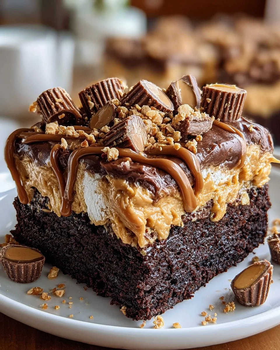 Chocolate Peanut Butter Poke