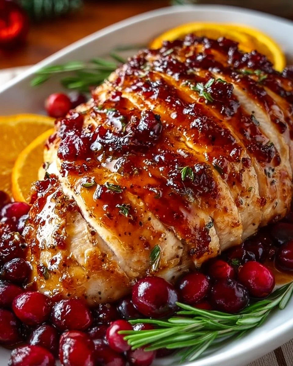 Cranberry Orange Glazed Turkey Breast