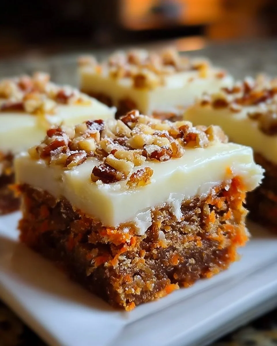 Creamy Carrot Cake Bars with Cream Cheese Frosting