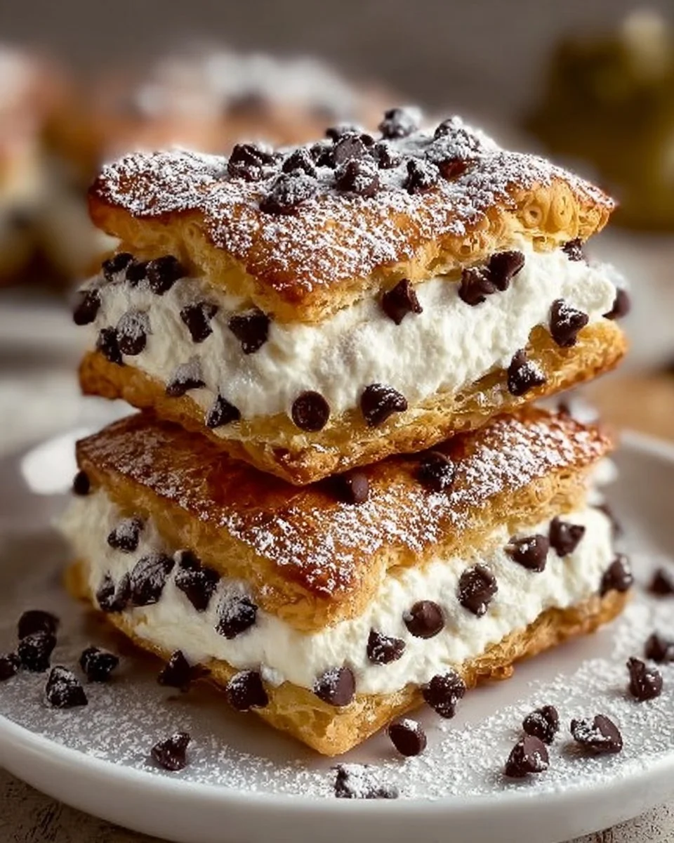 Delicious Ricotta Cannoli Squares