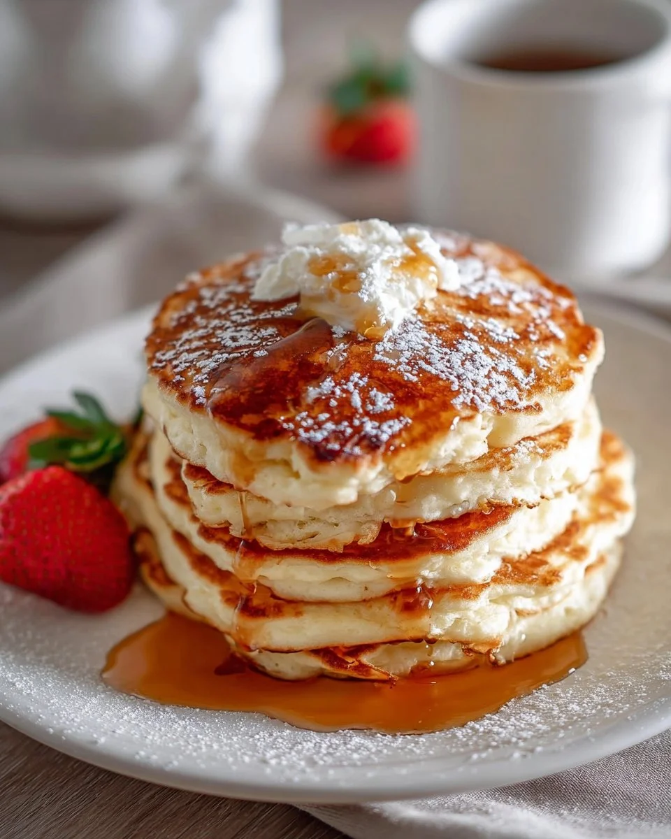 Fluffy Cottage Cheese Pancakes