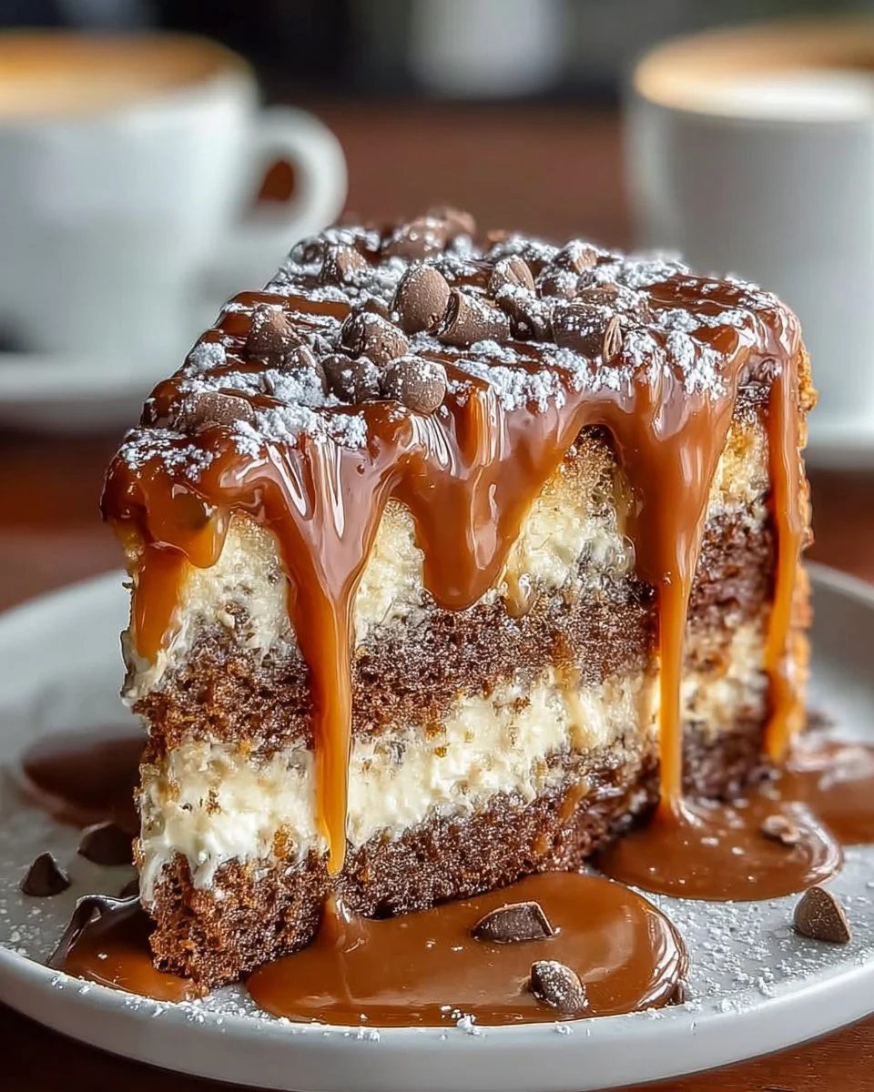 Gooey Coffee Caramel Cake
