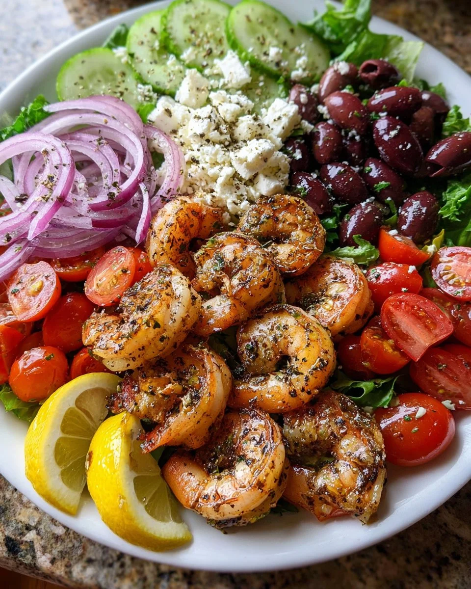 Greek Shrimp Mediterranean Bowl: A Flavorful Delight!