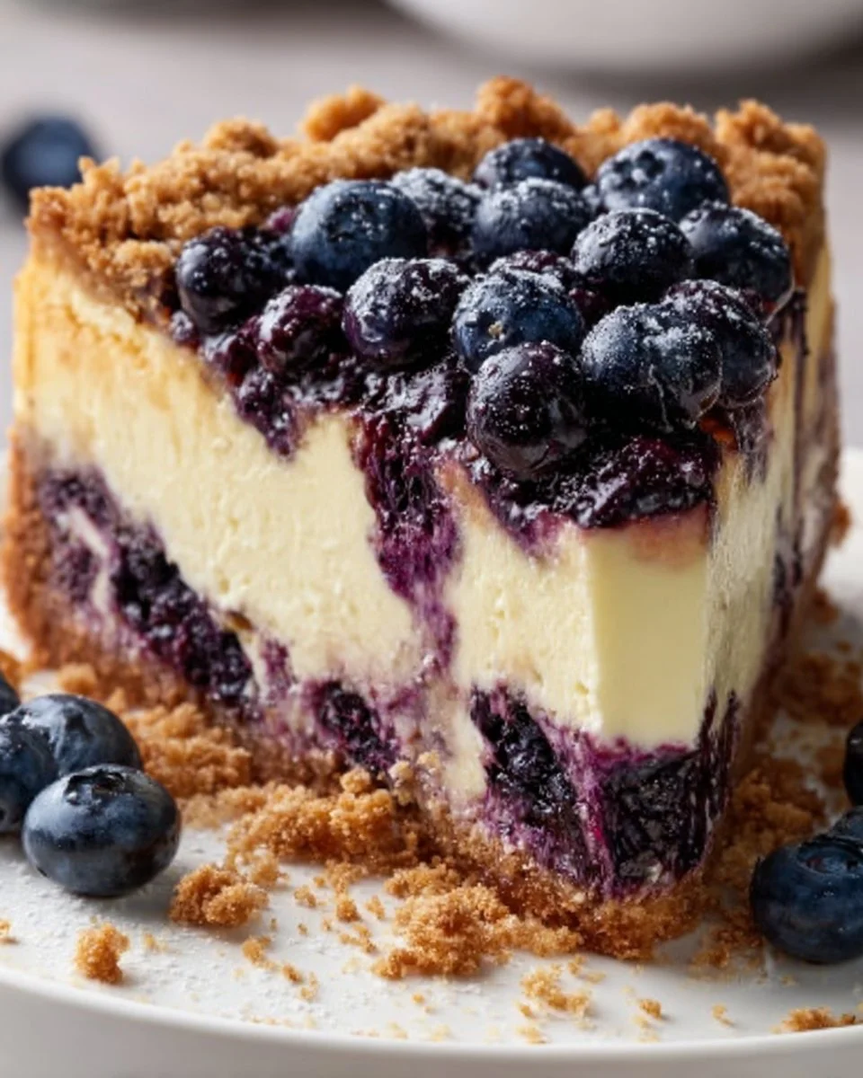 Indulgent Blueberry Crumble Cheesecake You Can’t Resist