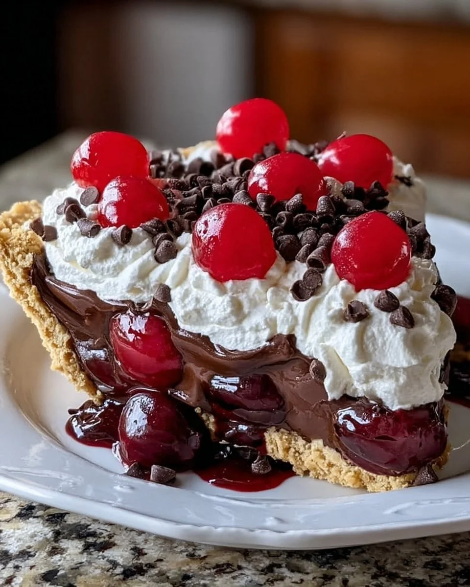 Indulgent Chocolate Cherry Cream Pie That’s a No-Bake Dream
