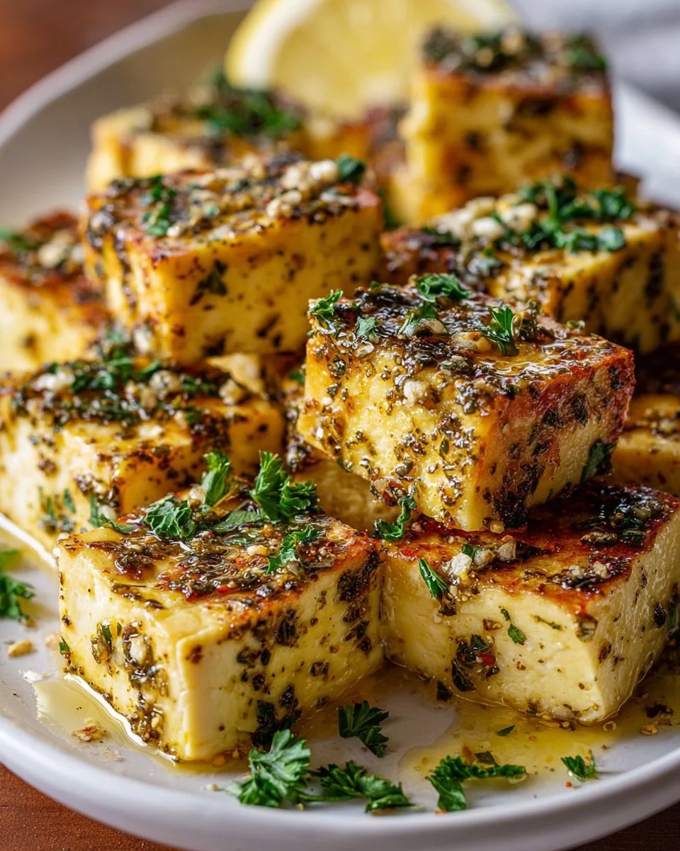 Lemon Herb Baked Tofu