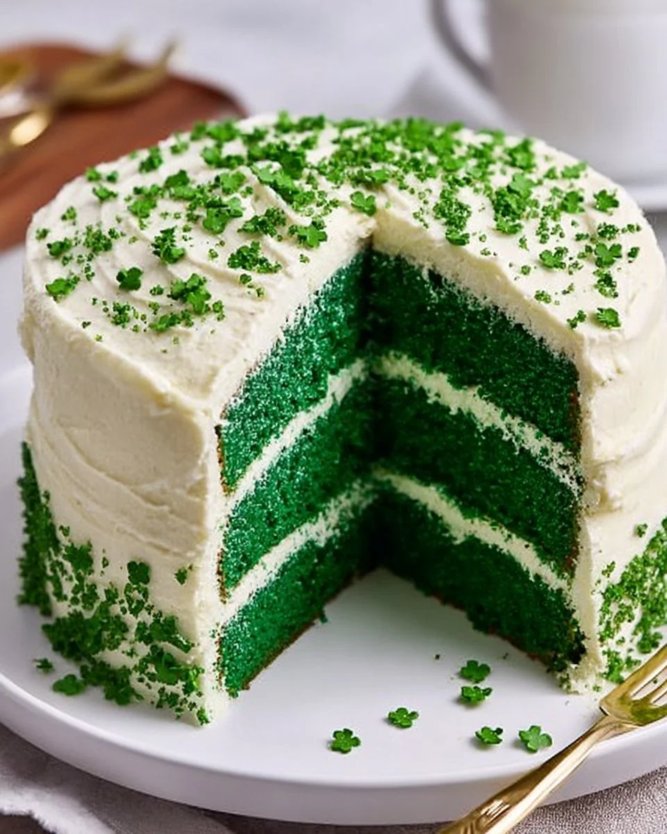 Moist and Easy Green Velvet Cake