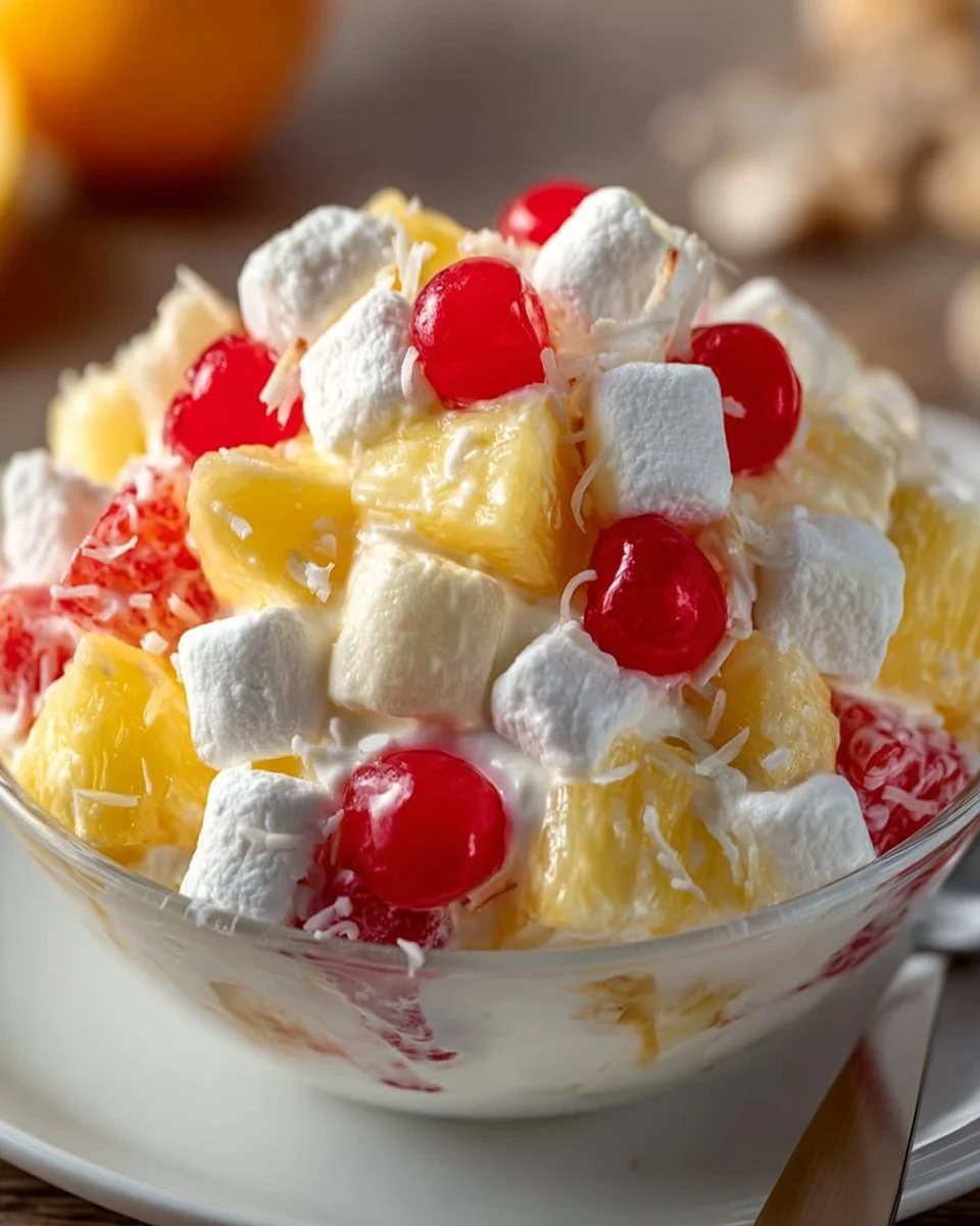 Nostalgic Creamy Fruit Cocktail Salad