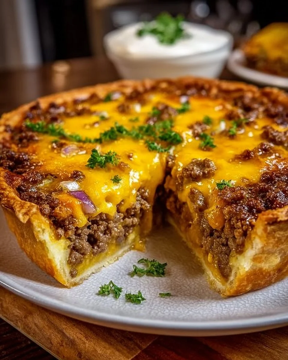 One-Pan Cheeseburger Pie Dinner