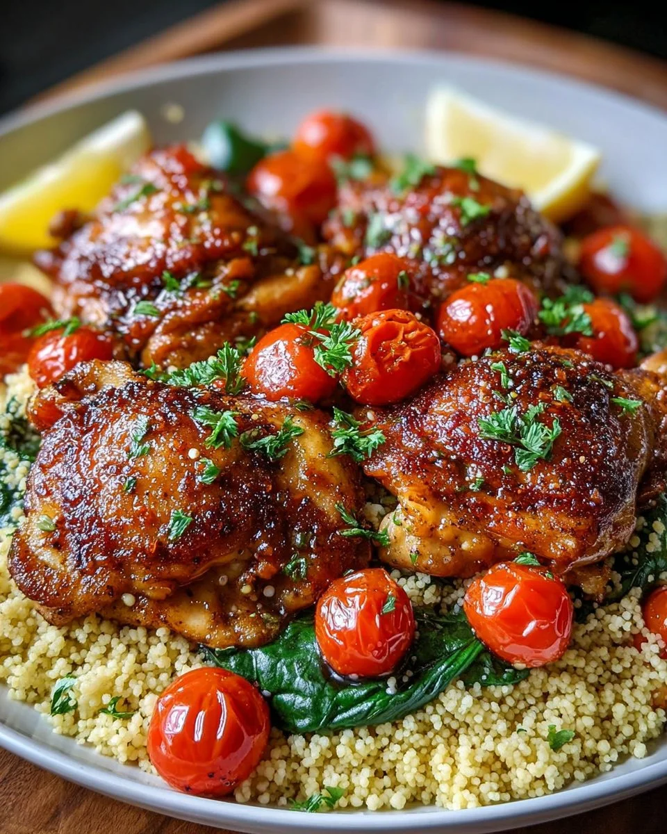 One-Pan Garlic Butter Chicken Couscous