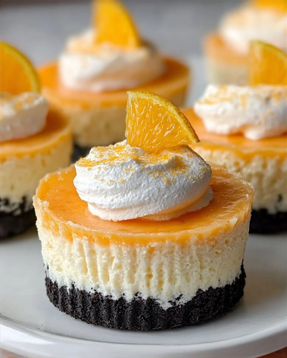 Orange Creamsicle Mini Cheesecakes
