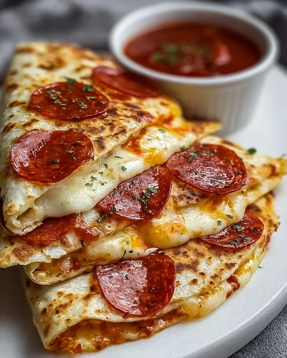 Pepperoni Pizza Quesadillas
