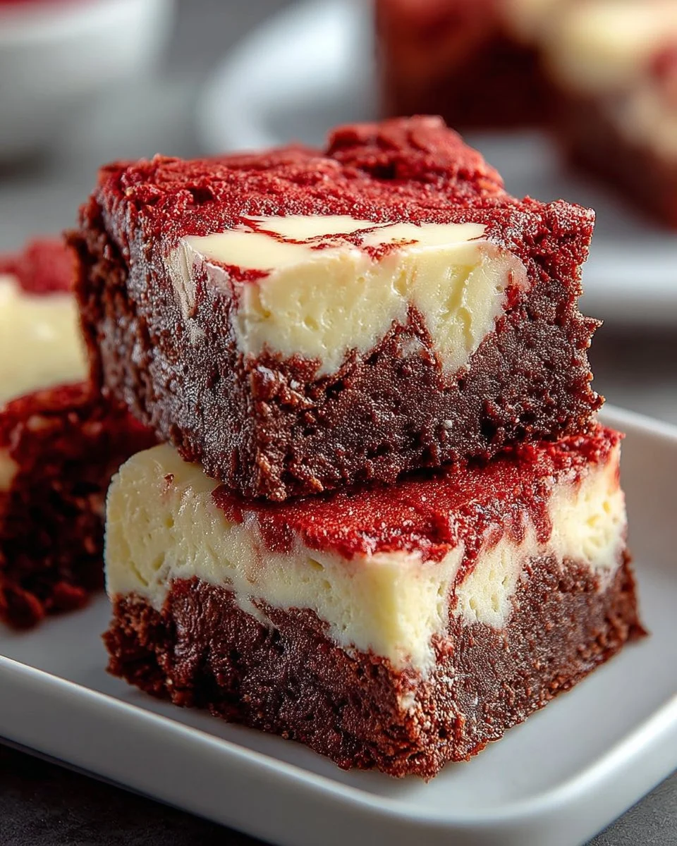 Red Velvet Cheesecake Brownies