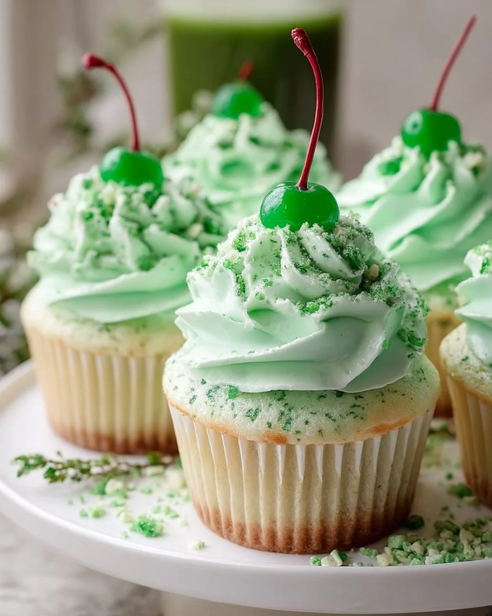Shamrock Shake Cupcakes