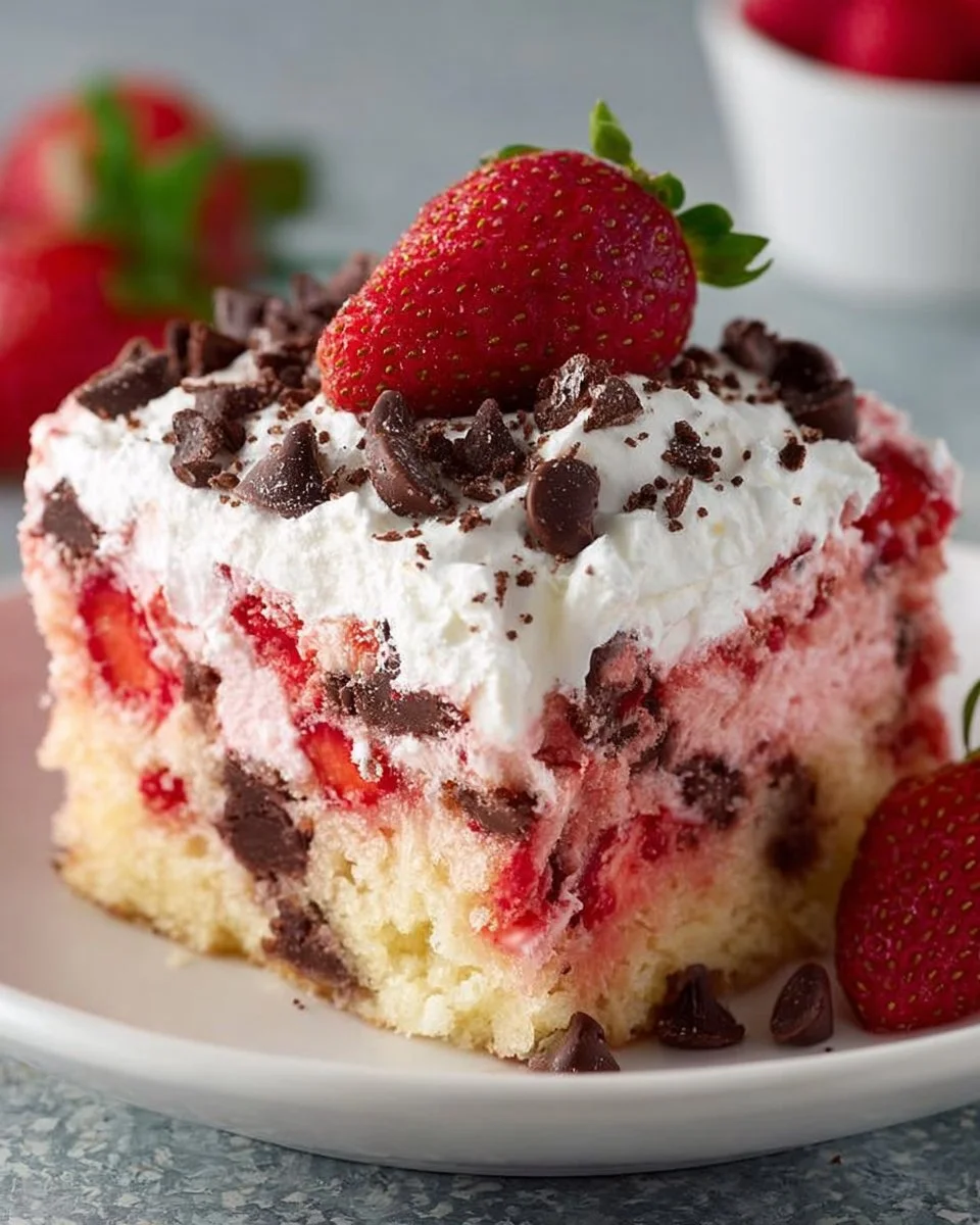 Strawberry Earthquake Cake