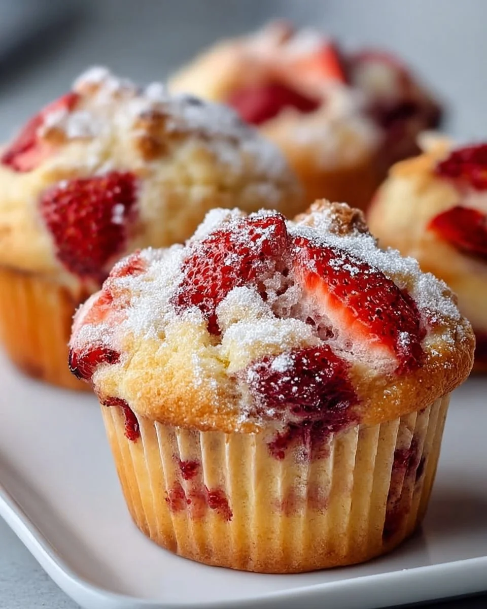 Strawberry Yogurt Muffins
