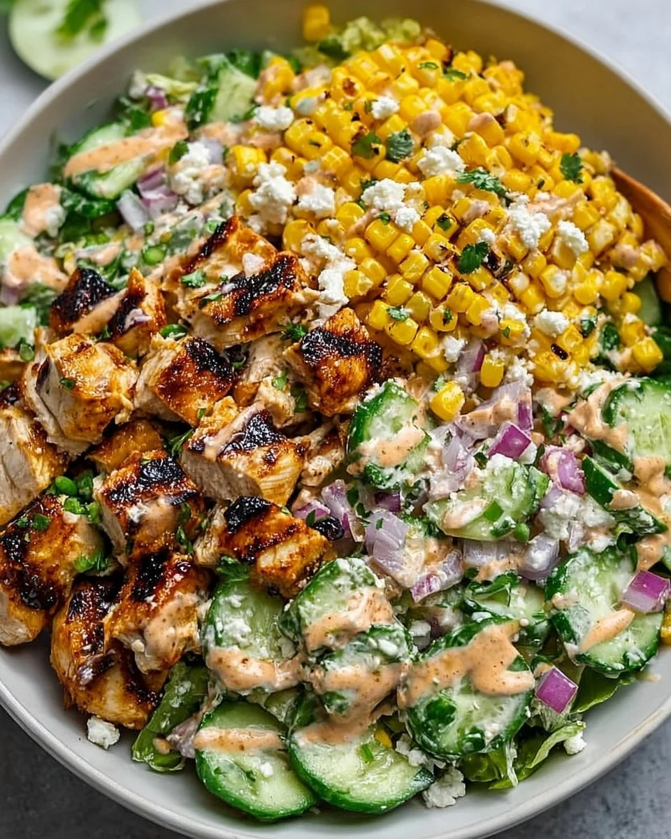 Street Corn Creamy Cucumber Chicken Salad: An Amazing Ultimate Recipe