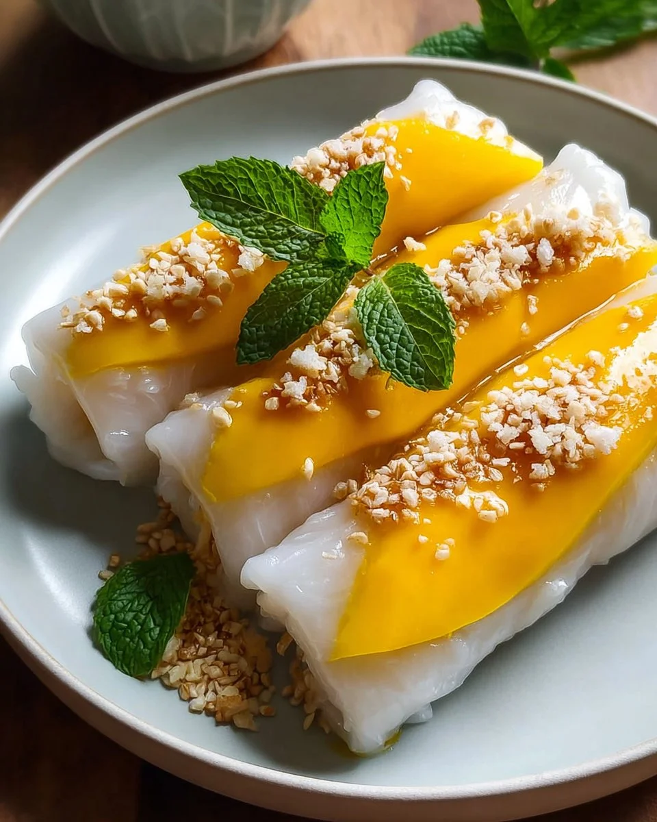 Sweet Mango Sticky Rice Rolls: A Delight to Savor!