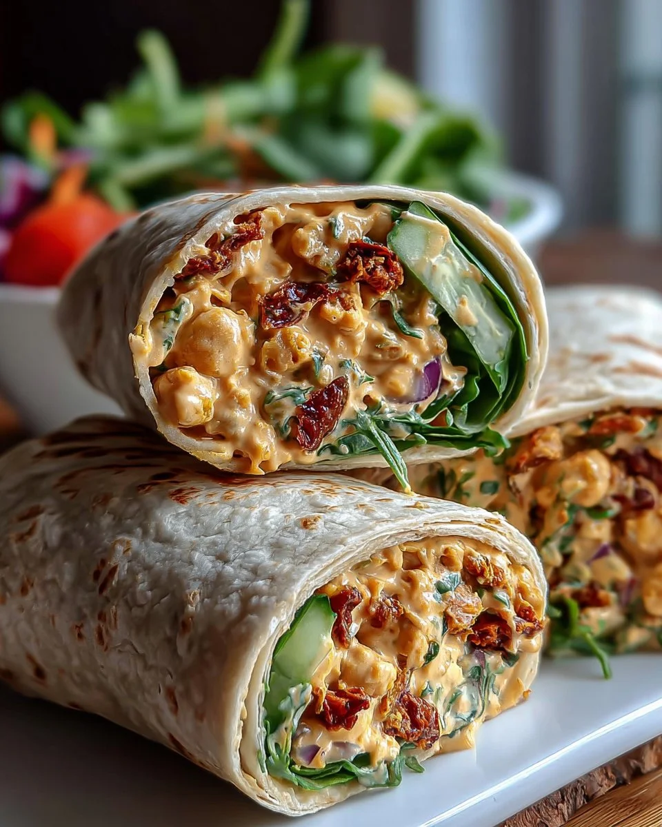 Vegan Creamy Sun-Dried Tomato Wraps