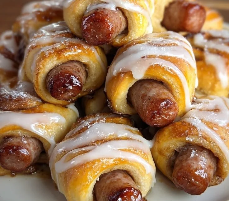 Breakfast Pigs in Cinnamon Rolls