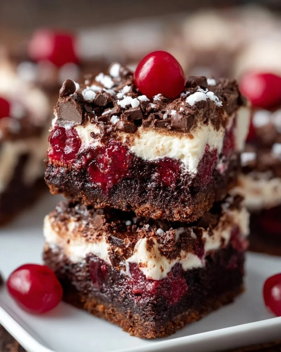 Cherry Brownie Dream Bars