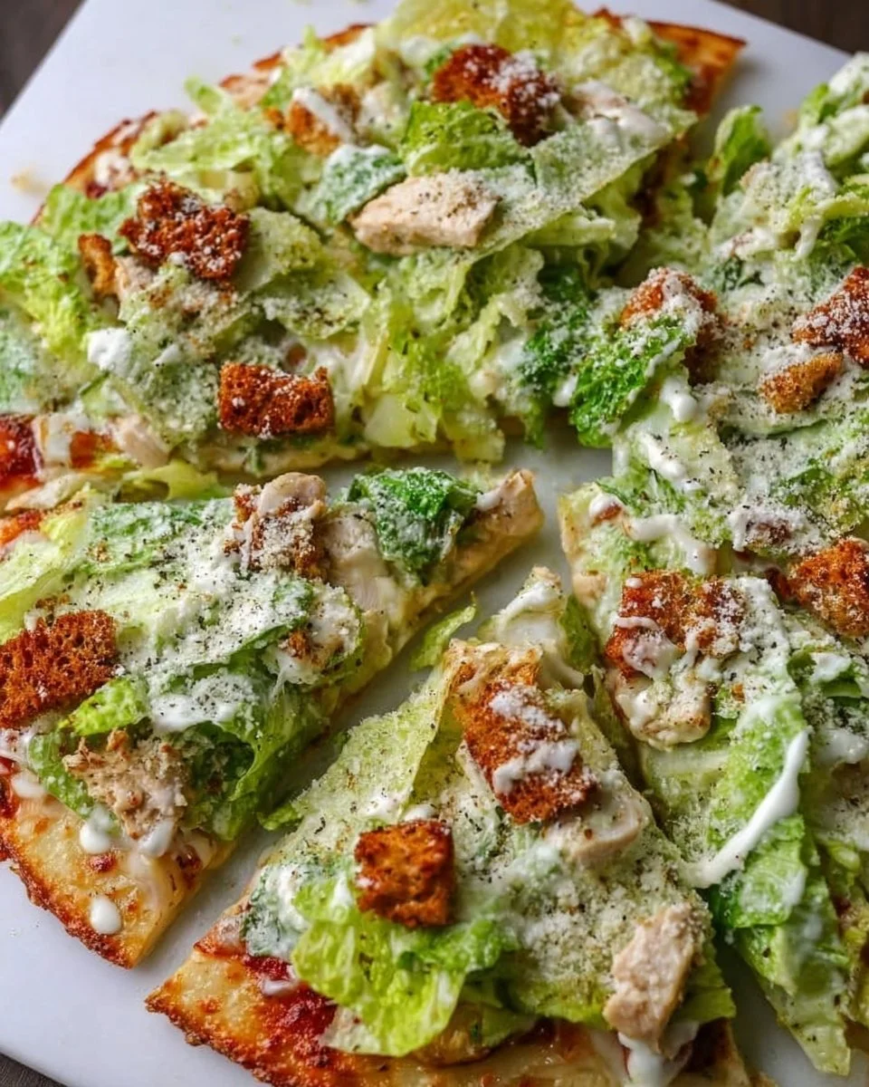 Chicken Caesar Salad Pizza