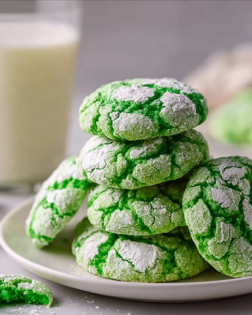 Easy St. Patrick’s Day Cookies (Cake Mix Crinkle Recipe)