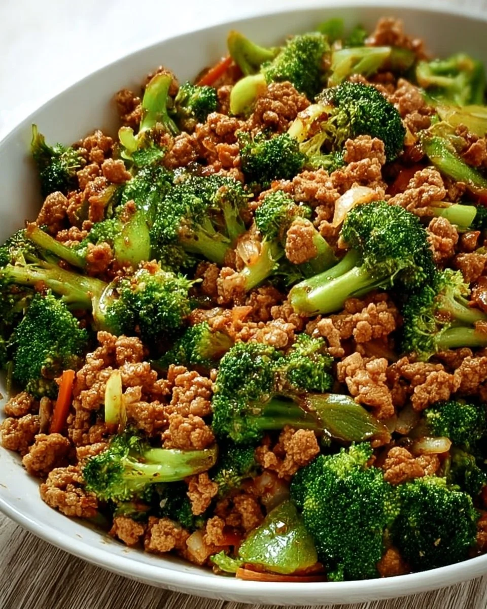 Ground Turkey Stir Fry with Broccoli