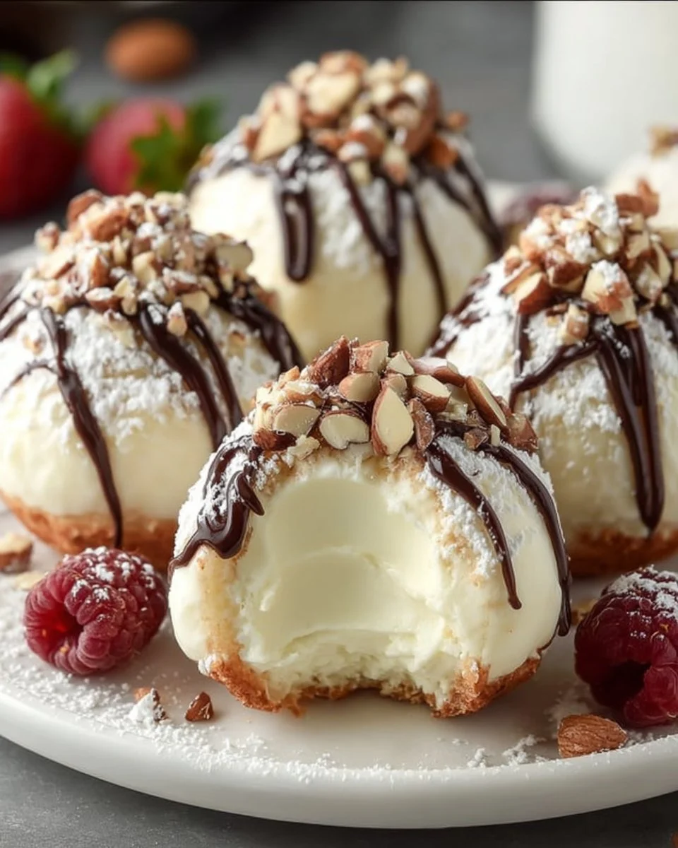 Italian Cream Bombs Sweet Dessert